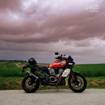 Unit Garage HD Pan America Titanium Black exhaust With OEM cover | 3300-with-oem-cover