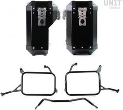Unit Garage Pair of aluminium Panniers Atlas 40L+34L with Inox Subframe Yamaha | AL1C-BL-3206-BL