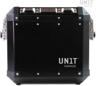 Unit Garage Aluminium Panniers Atlas 34L, exhaust side | AL1E-BL