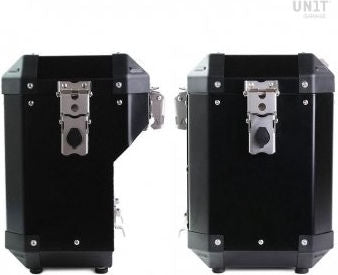 Unit Garage Pair of aluminium Panniers Atlas 47L+41L | AL2C-BL