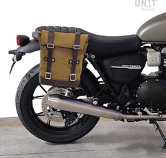 Unit Garage Side Pannier Canvas + Right Subframe Triumph Street Twin 900 (2016 until now) | U001-1017DX