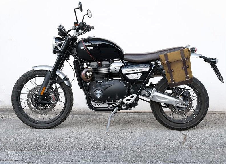 Unit Garage SIDE PANNIER CANVAS + LEFT SUBFRAME TRIUMPH SCRAMBLER 1200 XC_XE | U001-1019SX