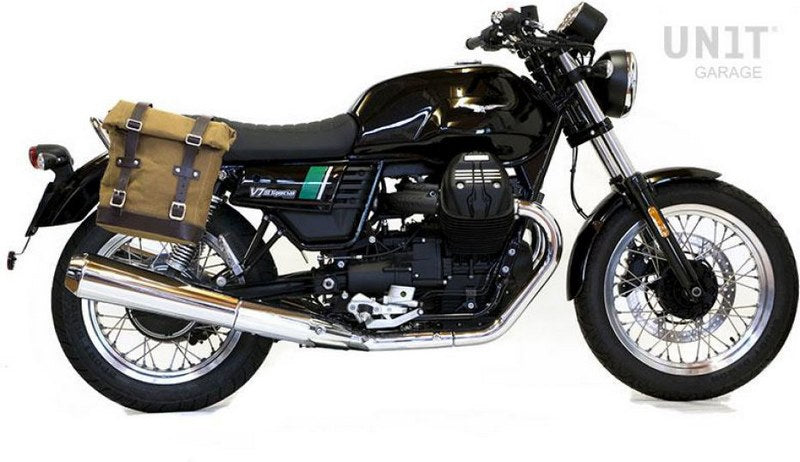 Unit Garage Side Pannier Canvas + Right Subframe Guzzi V7 | U001-2213DX