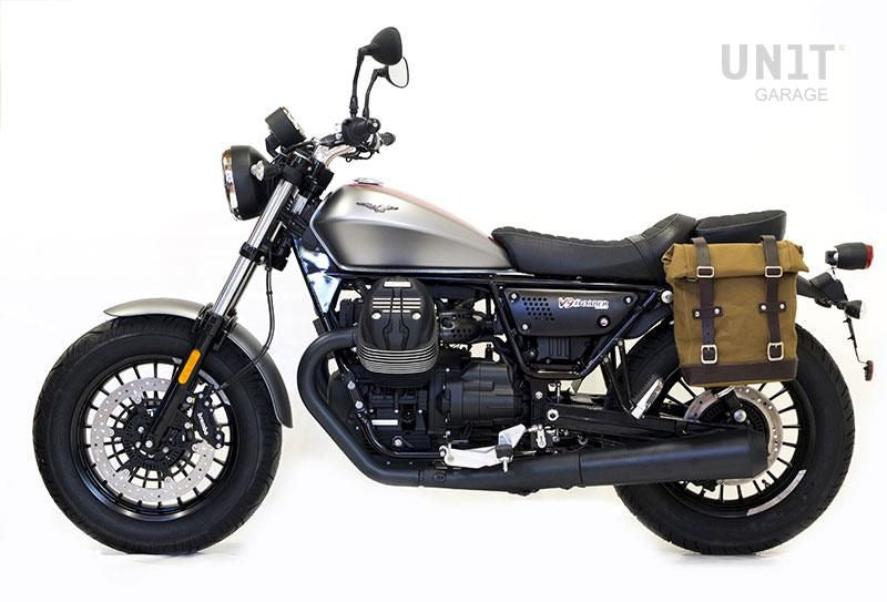 Unit Garage Side Pannier Canvas + Left Subframe Guzzi V9 Bobber | U001-2250SX