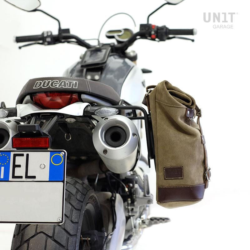 Unit Garage Waxed Suede Side Pannier + Right Subframe Ducati Scrambler 1100 | U002-1010DX