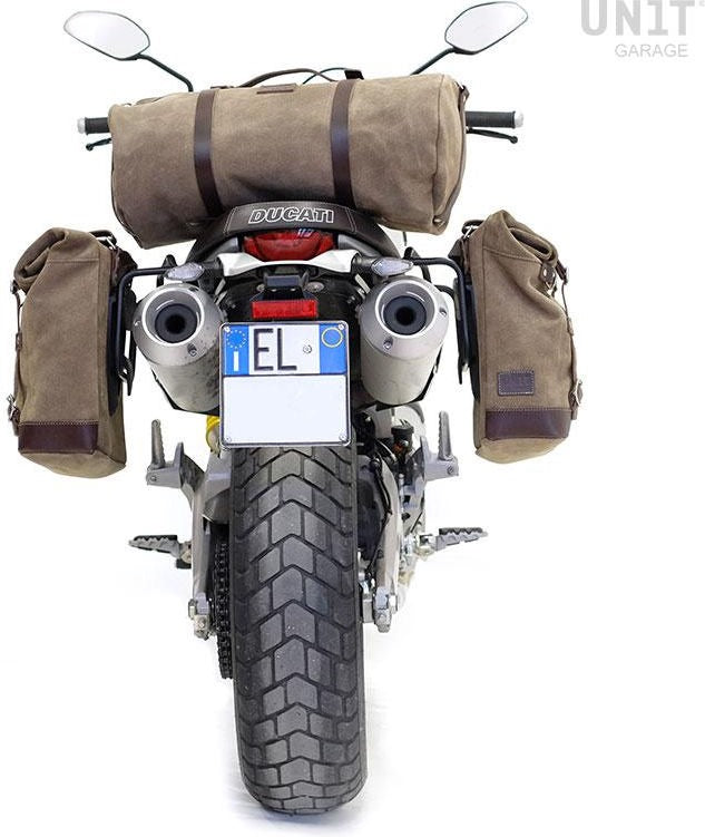 Unit Garage Waxed Suede Side Pannier + Right Subframe Ducati Scrambler 1100 | U002-1010DX