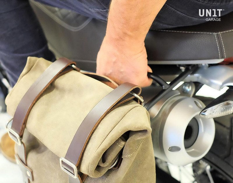 Unit Garage Waxed Suede Side Pannier + Right Subframe Ducati Scrambler 1100 | U002-1010DX