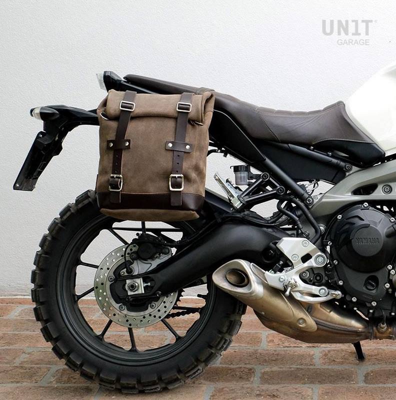 Unit Garage Waxed Suede Side Pannier + Right Subframe Yamaha | U002-2504DX
