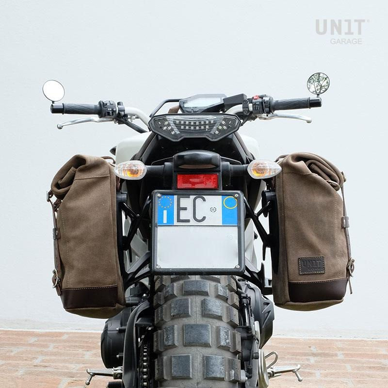 Unit Garage Waxed Suede Side Pannier + Left Subframe Yamaha SX | U002-2504SX