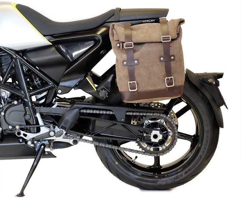 Unit Garage WAXED SUEDE SIDE PANNIER + SUBFRAME HUSQVARNA VITPILEN 701 | U002-3001