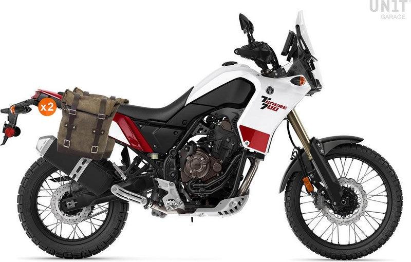 Unit Garage Waxed Suede Side Pannier + Right Subframe Yamaha | U002-3208DX
