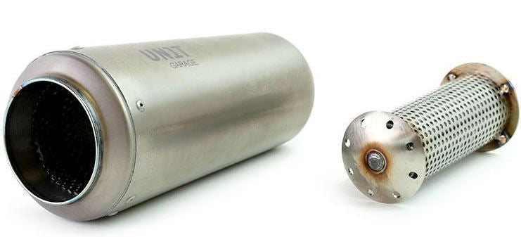 Unit Garage Silencer in Titanium with removable Db killer | COD. U021DX
