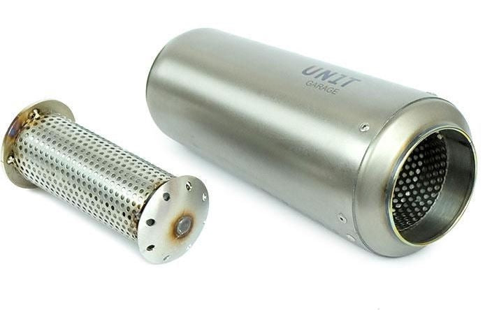 Unit Garage Silencer in Titanium with removable Db killer | COD. U021SX