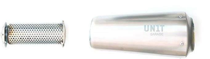 Unit Garage Silencer in Titanium with removable Db killer | COD. U021SX