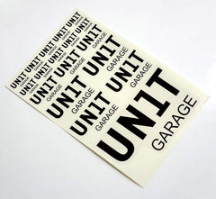 Unit Garage Unit garage sticker sheet | COD. U025