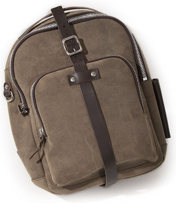Unit Garage TANK PANNIER IN WAXED SUEDE | U033