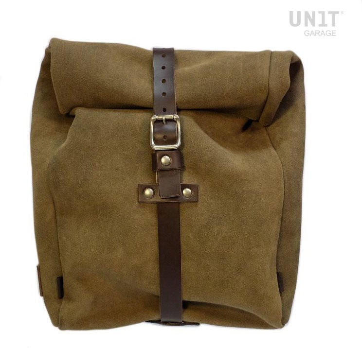 Unit Garage Gobi Waxed suede side pannier | U036