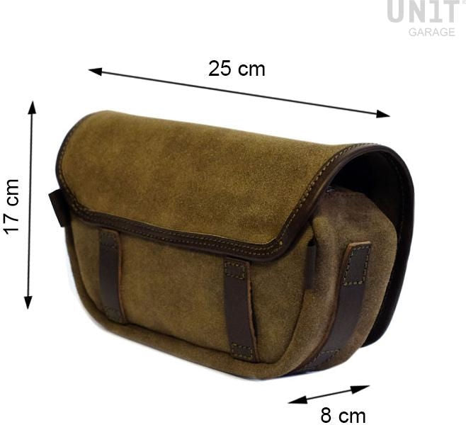 Unit Garage Handlebar bag Sahara Split leather | U038