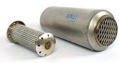 Unit Garage Left titanium DB killer with end cap grill | COD. U048SX