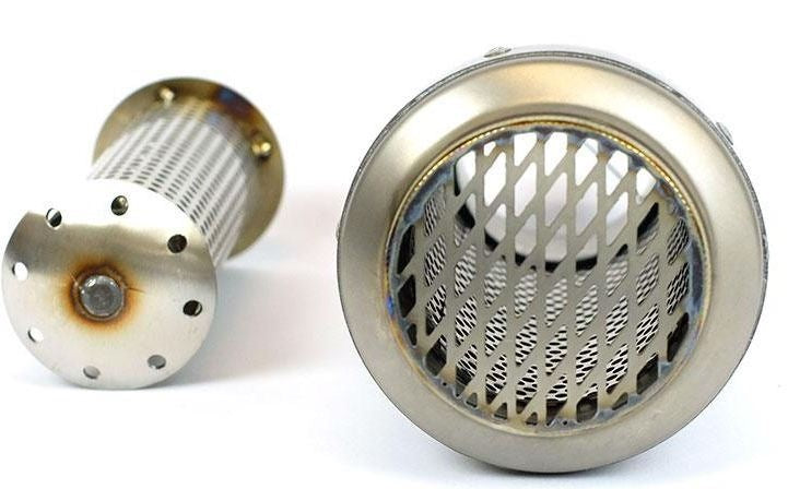 Unit Garage Left titanium DB killer with end cap grill | COD. U048SX
