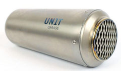 Unit Garage Left titanium DB killer with end cap grill | COD. U048SX