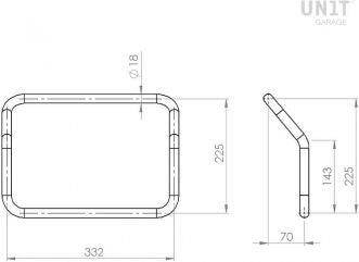 Unit Garage Universal Atlas Aluminum panniers subframe (exhaust side) | U091E