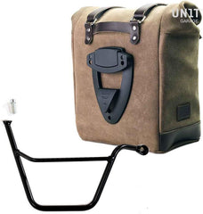 Unit Garage Waxed suede side pannier Scram 22L-30L + Right Subframe Triumph T100 Bonneville (2001-2016) | U202-1005DX