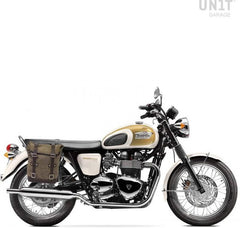 Unit Garage Waxed suede side pannier Scram 22L-30L + Right Subframe Triumph T100 Bonneville (2001-2016) | U202-1005DX