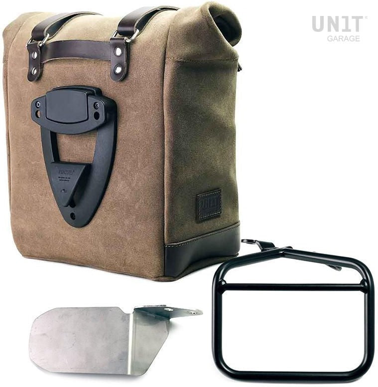 Unit Garage Waxed suede side pannier Scram 22L-30L + Right subframe Ducati Scrambler | U202-1007DX