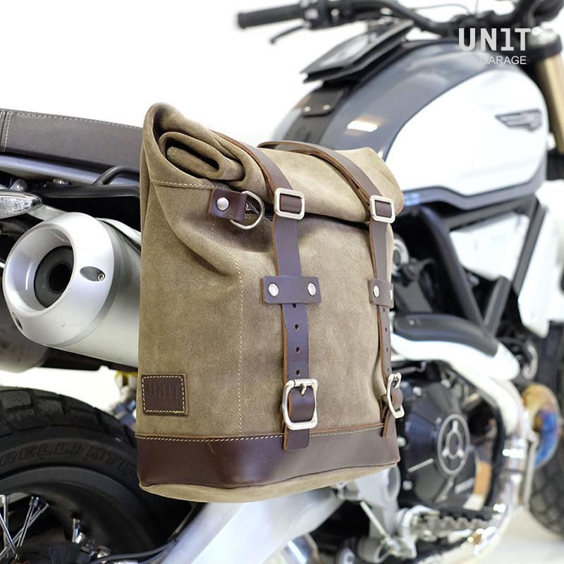 Unit Garage Waxed suede side pannier Scram 22L-30L + Right Subframe Ducati Scrambler 1100 | U202-1010DX