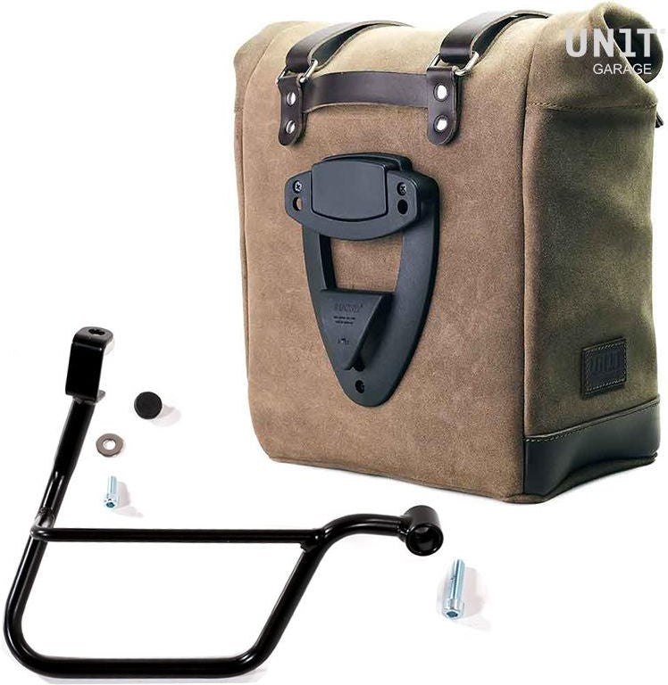 Unit Garage Waxed suede side pannier Scram 22L-30L + Right Subframe Triumph T100 (2017 until now) | U202-1011DX