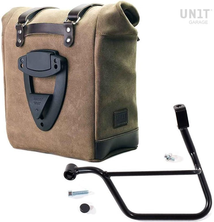 Unit Garage Waxed suede side pannier Scram 22L-30L + Left Subframe Triumph T100 (2017 until now) | U202-1011SX