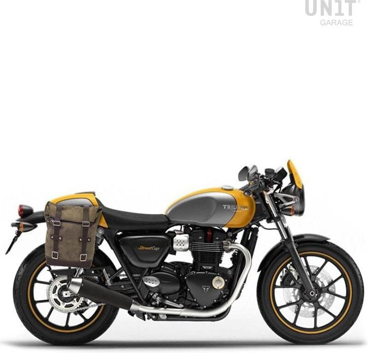 Unit Garage Waxed suede side pannier Scram 22L-30L + Right Subframe Triumph Street 900 Series (2017 until now) | U202-1013DX