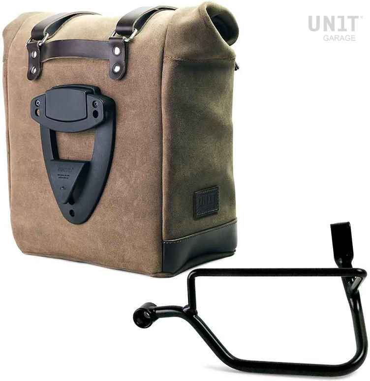 Unit Garage Waxed suede side pannier Scram 22L-30L + Left Subframe Triumph Street Twin 900 SX (2016 until now) | U202-1017SX