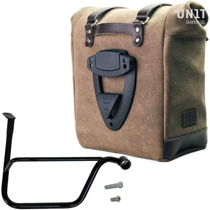 Unit Garage Waxed suede side pannier Scram 22L-30L + Right Subframe Triumph Thruxton & Thruxton R 1200 (2016 until now) | U202-1020DX