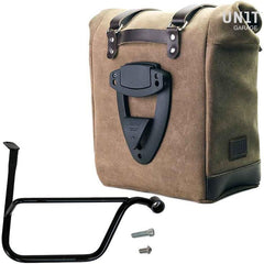 Unit Garage Waxed suede side pannier Scram 22L-30L + Right Subframe Triumph Thruxton & Thruxton R 1200 (2016 until now) | U202-1020DX