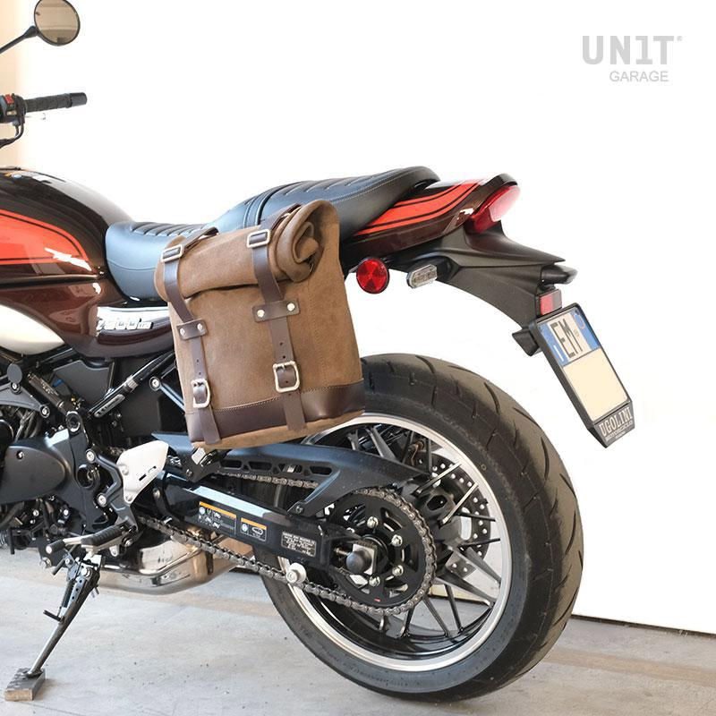 Unit Garage Waxed suede side pannier Scram 22L-30L + Left Subframe Kawasaki Z900RS | U202-1021SX