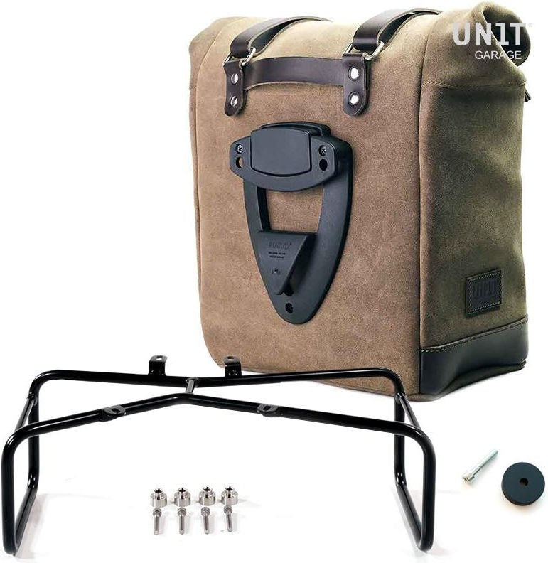 Unit Garage Waxed suede side pannier Scram 22L-30L + Double Subframe NineT | U202-1626-A2