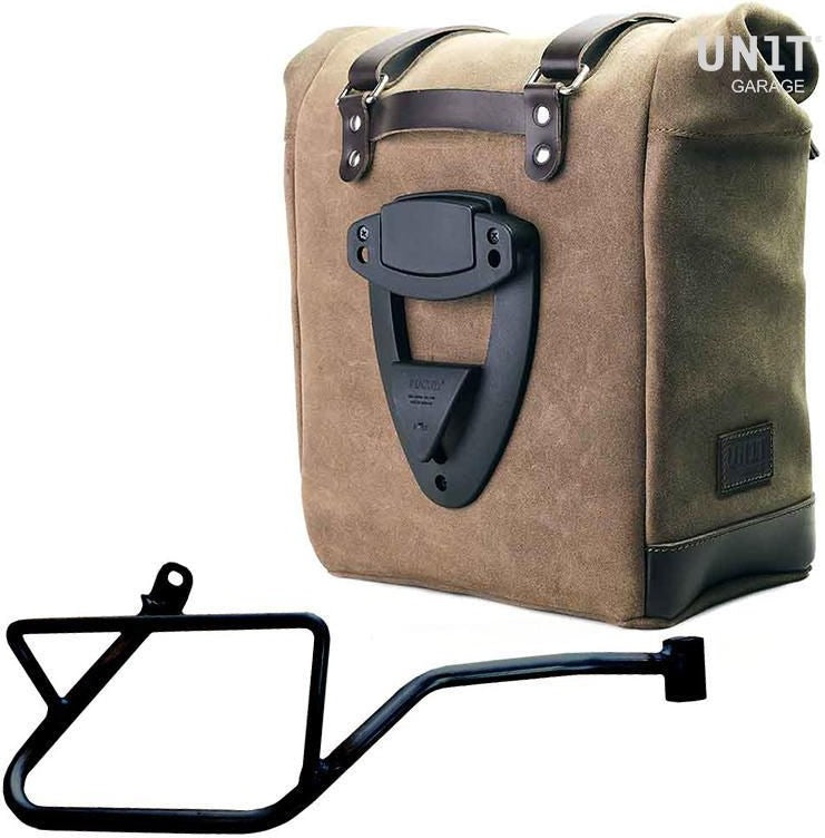 Unit Garage Waxed suede side pannier Scram 22L-30L + Right Subframe Guzzi V7_850 | U202-2216DX