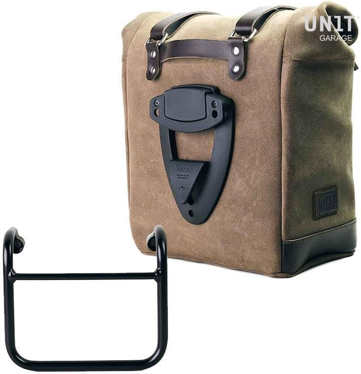 Unit Garage Waxed suede side pannier Scram 22L-30L + Subframe R18 for Straight pipe exhaust | U202-3400