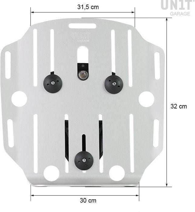 Unit Garage Aluminum bag holder with adjustable front in Hypalon and Quick Release System + subframe | UG007-U000-3800
