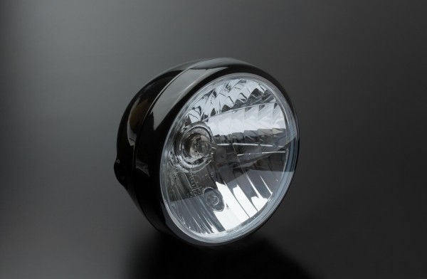 Wunderkind Front light 6,5", acryl clear, E-approval - ca. Ø160 mm, Black | 101113-F15