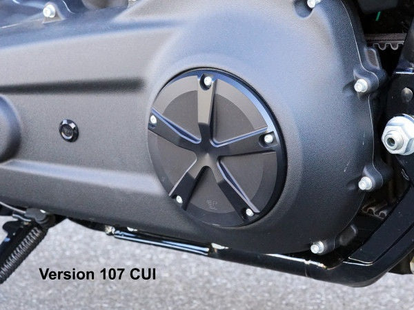Wunderkind Derby cover TwinCam/Softail Milwaukee-Eight 114, Blasted, black semi matt | 106124-F24