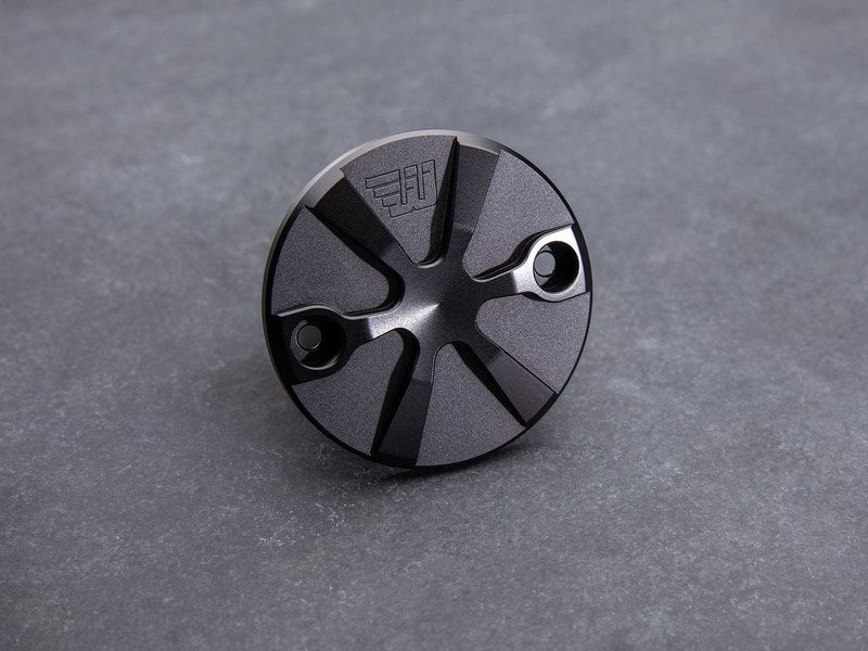 Wunderkind Timer cover TwinCam 5-holes compl., Blasted, black semi matt | 106137-F24