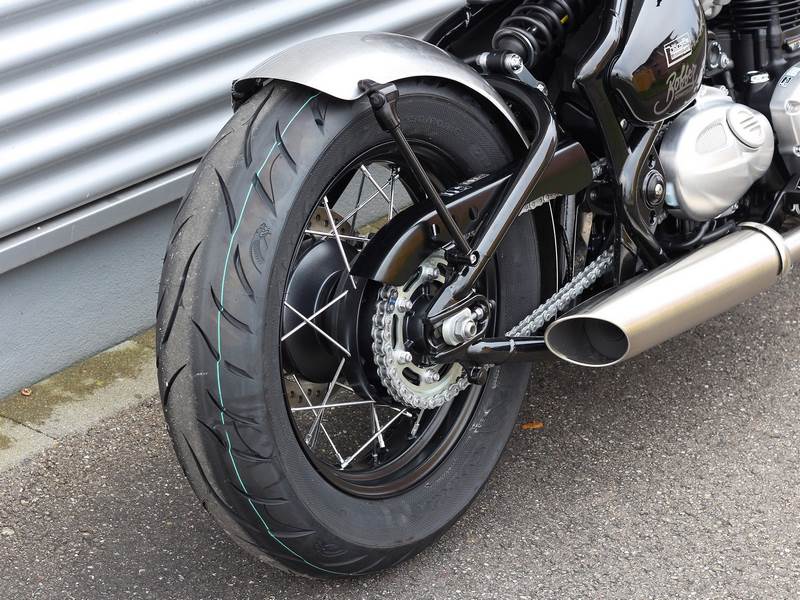 Wunderkind Metal rear fender incl. indicator/taillight & mounting parts, Black shiny coated | 106484-F26