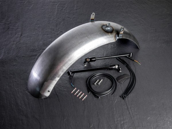 Wunderkind Metal rear fender incl. indicator/taillight & mounting parts, Black shiny coated | 106484-F26