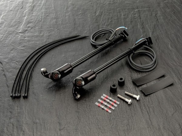 Wunderkind Triumph - Set of struts incl. indicator/taillight & mounting parts, Black shiny coated | 106537-F26