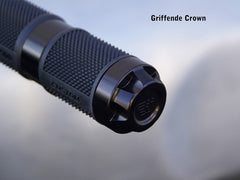 Wunderkind Grip ends for gas- & clutch grip set | design 'Star', Black shiny, re-milled | 106543-F22