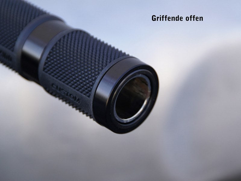 Wunderkind Grip ends for gas- & clutch grip set | design 'Star', Black shiny, re-milled | 106543-F22