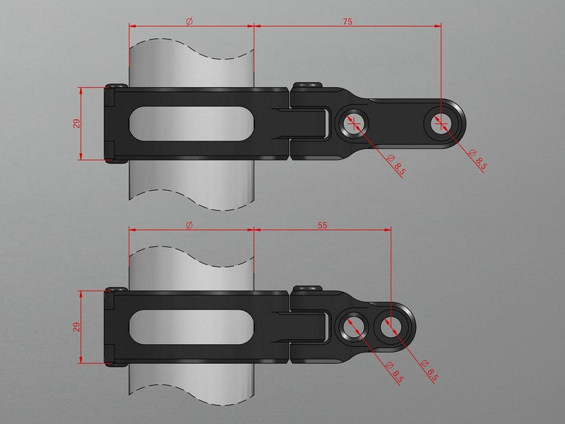 Wunderkind Lamp holder cantilever arm short 55 cm, Black | 106689-F15